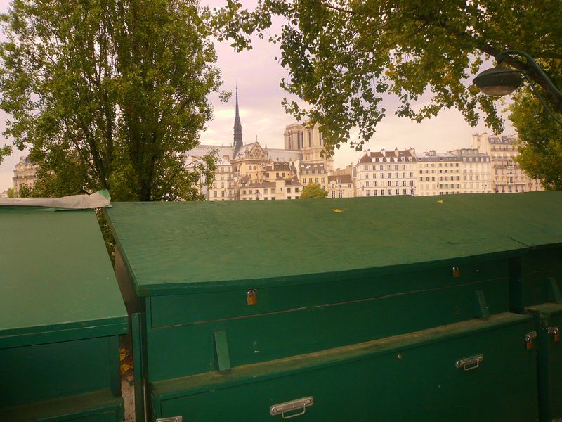 Coffres bouquinistes sur fond ile cité nettoyés sept 11