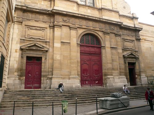 Blancs manteaux parvis église 01 10 13