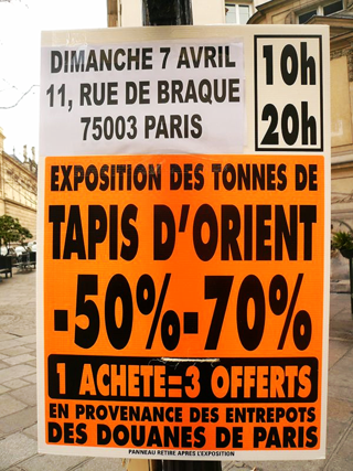 Affiche tapis d'orient 07 04 13