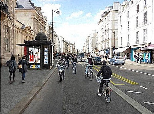 Capture piste cyclable bi directionelle st antoine rivoli