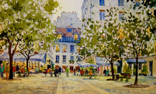 Ste catherine aquarelle decoudun