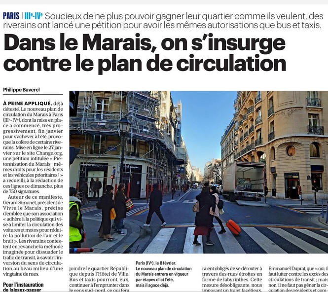 Vivre le Marais, Vivre Paris centre !: Échange avec la direction